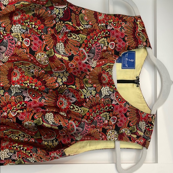 Unforgettable Tori Richard Red A-Line Midi Dress - the eye turner dress - Picture 4 of 14